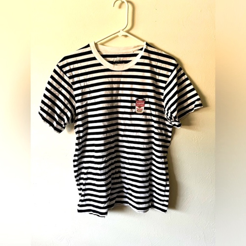 SPRZNY For Uniqlo Andy Warhol Campbell’s Tomato Soup Can Striped Tee